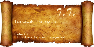 Turcsák Terézia névjegykártya